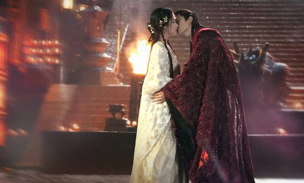 Veil of Shadows romantic scene